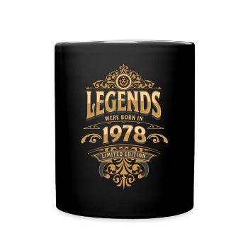 1978 Legende Geburtstag 1978 Geburtsjahr - Tasse einfarbig - Schwarz - Vorne