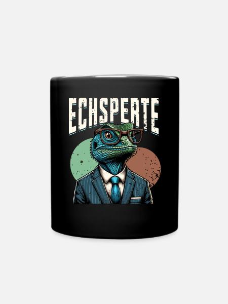 Echsperte Eidechse - Tasse einfarbig - Schwarz
