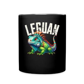 Leguan - Tasse einfarbig - Schwarz - Vorne