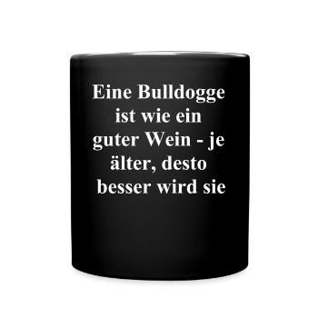 Bulldogs - Cadeau pour tous les amateurs de vin - Mug uni - noir - Devant