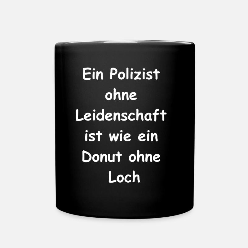 Geschenk für einen Polizeibeamten - Tasse einfarbig - Schwarz