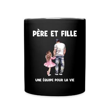 Father Daughter Father Dad Father's Day - Full Colour Mug - black - Front