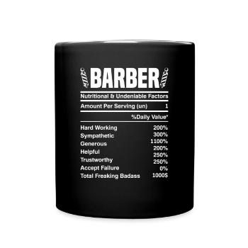 Barber Homme Coiffeur Coiffeur - Mug uni - noir - Devant