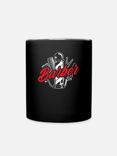 Barber Herren Friseur Frisör - Tasse einfarbig - Schwarz