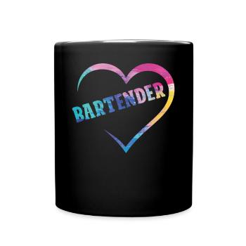 Barman Mixologue Coeur - Mug uni - noir - Devant