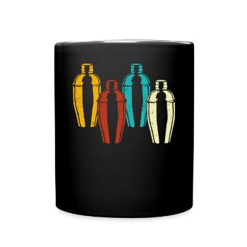 Bartender Mixologist Retro - Tasse einfarbig - Schwarz - Vorne