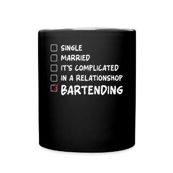 Bartender Mixologist Single - Tasse einfarbig - Schwarz - Vorne