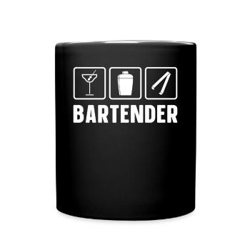 Bartender Mixologist Bartender - Full Colour Mug - black - Front