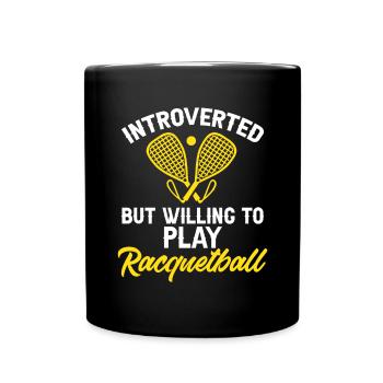 Racquetball Spieler Racquetball - Tasse einfarbig - Schwarz - Vorne
