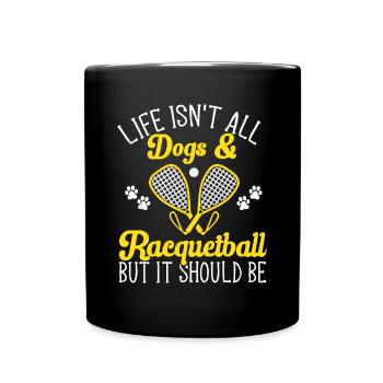 Racquetball Spieler Racquetball - Tasse einfarbig - Schwarz - Vorne