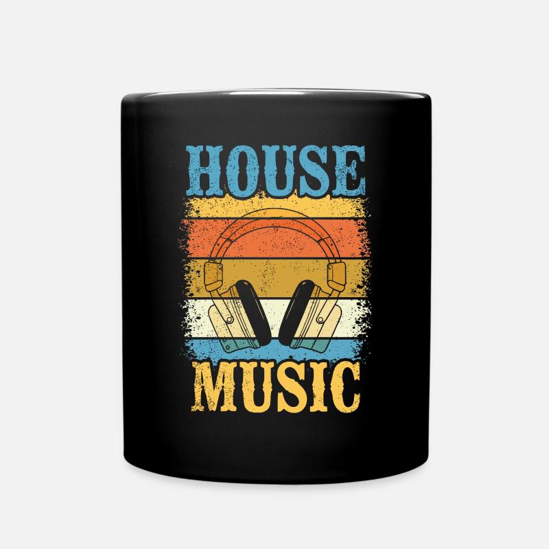 Musique house - Mug uni - noir