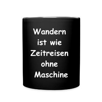 Zeitreise Geschenk - Tasse einfarbig - Schwarz - Vorne