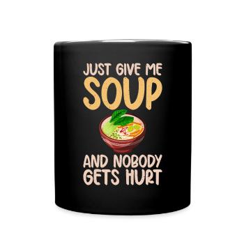 Soup Lovers Gifts - Tasse einfarbig - Schwarz - Vorne