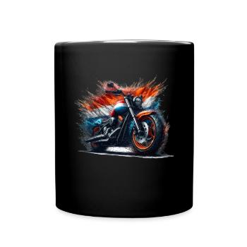 Dutch colors motorcycle shirts, motorcycle - Full Colour Mug - black - Front