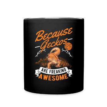 Parce que les geckos sont vraiment géniaux - Mug uni - noir - Devant