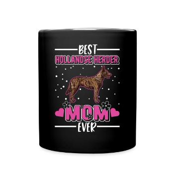 Best Hollandse Herder Mom Ever - Full Colour Mug - black - Front