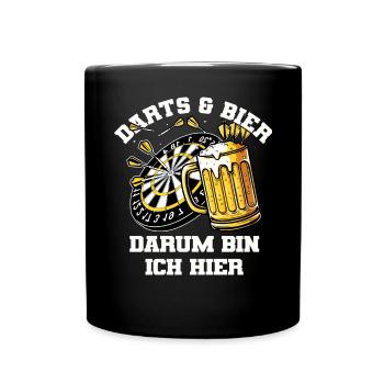 Fléchettes rétro / Jeu de fléchettes pour les joueurs de fléchettes - Mug uni - noir - Devant
