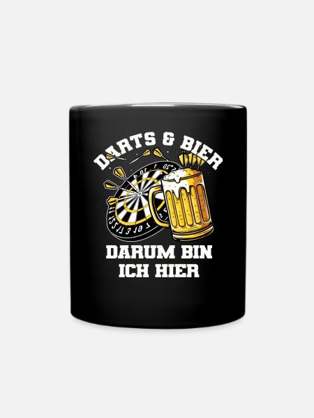 Fléchettes rétro / Jeu de fléchettes pour les joueurs de fléchettes - Mug uni - noir