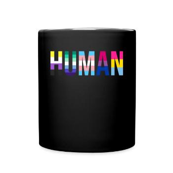 Gender Lesben, Schwule, Trans, Queer Regenbogen - Tasse einfarbig - Schwarz - Vorne
