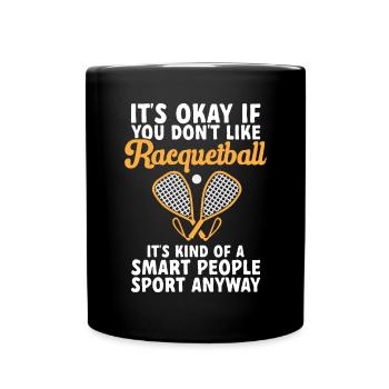 Racquetball Spieler Racquetball - Tasse einfarbig - Schwarz - Vorne