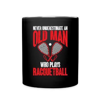 Racquetball Spieler Racquetball - Tasse einfarbig - Schwarz - Vorne