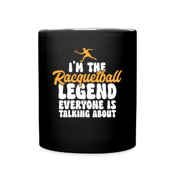 Racquetball Spieler Racquetball - Tasse einfarbig - Schwarz - Vorne