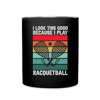 Racquetball Spieler Racquetball - Tasse einfarbig - Schwarz - Vorne