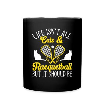 Racquetball Spieler Racquetball - Tasse einfarbig - Schwarz - Vorne