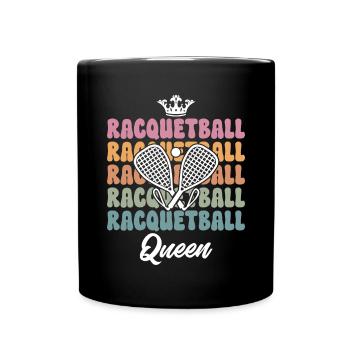 Racquetball Spieler Racquetball - Tasse einfarbig - Schwarz - Vorne