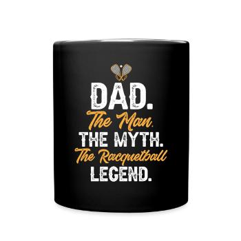 Racquetball Spieler Racquetball - Tasse einfarbig - Schwarz - Vorne