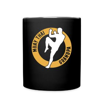 Muay Thai Fighter Grandpa Muay Thai Grandpa - Full Colour Mug - black - Front