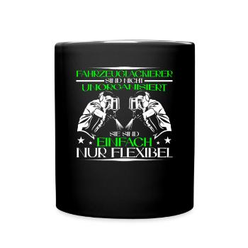 Vehicle painters are flexible painters - Full Colour Mug - black - Front