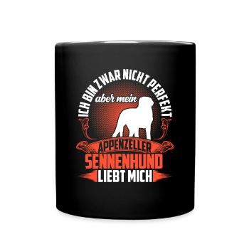 Sennenhund nicht perfekt Appenzeller Sennenhund - Tasse einfarbig - Schwarz - Vorne