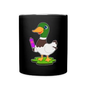 Aérosol de pulvérisation de canard - Mug uni - noir - Devant