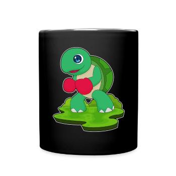 Turtle Boxer Boxing Gloves Boxing - Full Colour Mug - black - Front