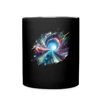 Wormhole to another galaxy - Full Colour Mug - black - Front