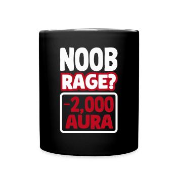 Noob Rage? -2000 Aura - Full Colour Mug - black - Front