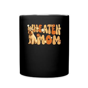 Irish Soft Coated Wheaten Terrier Groovy Wheaten - Tasse einfarbig - Schwarz - Vorne