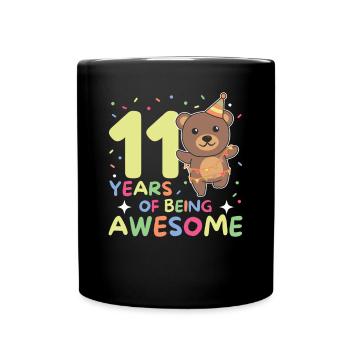 Ours pour ses 11 ans enfants de onze ans - Mug uni - noir - Devant