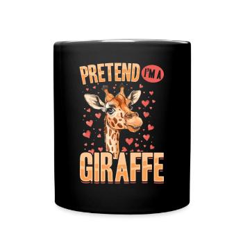 Drôle d’animal girafe prétendre que je suis une girafe - Mug uni - noir - Devant