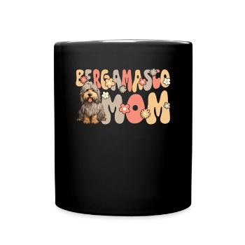 Bergamasker Hirtenhund Groovy Bergamasco Mom - Tasse einfarbig - Schwarz - Vorne