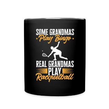 Racquetball Spieler Racquetball - Tasse einfarbig - Schwarz - Vorne