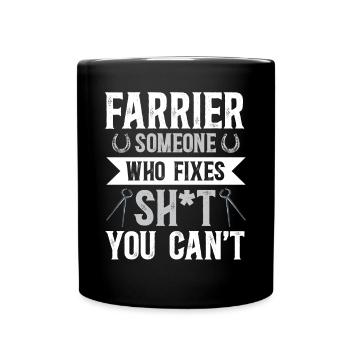 Maréchal-ferrant Fer à cheval Fer à cheval - Mug uni - noir - Devant