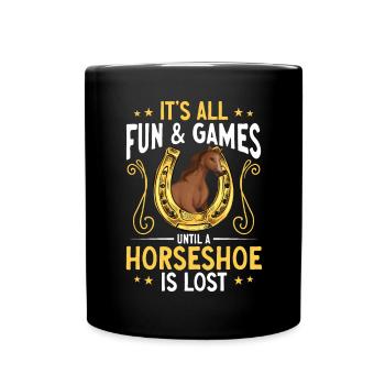 Farrier Horseshoe Horseshoeing - Full Colour Mug - black - Front