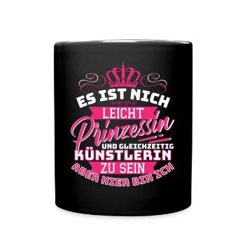Princesse et artiste - Je suis entendue ! Cela - Mug uni - noir - Devant