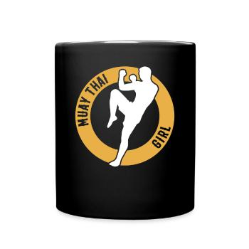 Muay Thai Fighter Muay Thai Girl - Full Colour Mug - black - Front