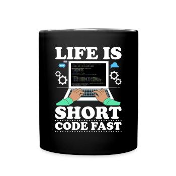 Programmer Computer Scientist Computer Nerd Gift - Full Colour Mug - black - Front