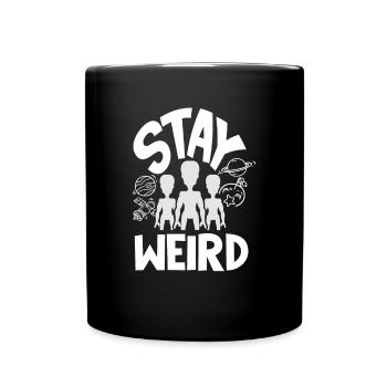 Lustiges Alien Außerirdische Geschenk - Tasse einfarbig - Schwarz - Vorne