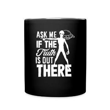 Lustiges Alien Außerirdische Geschenk - Tasse einfarbig - Schwarz - Vorne