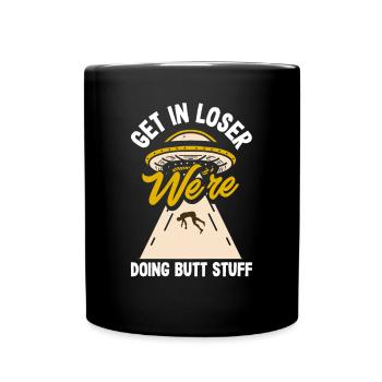 Lustiges Alien Außerirdische Geschenk - Tasse einfarbig - Schwarz - Vorne
